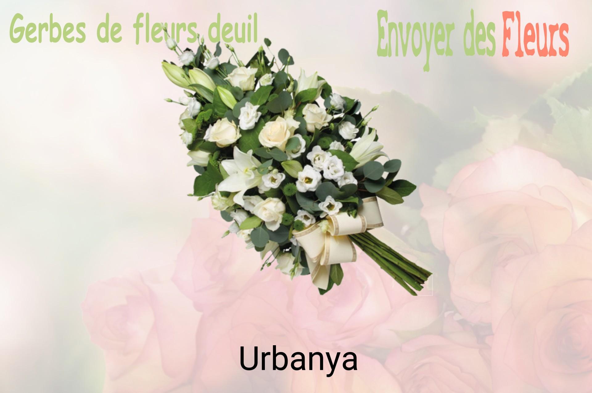 Gerbe de fleurs de deuil livrée à Urbanya